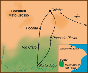 Rundreisekarte Pantanal