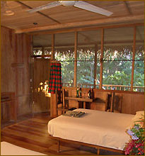 Zimmer der Regenwald-Lodge