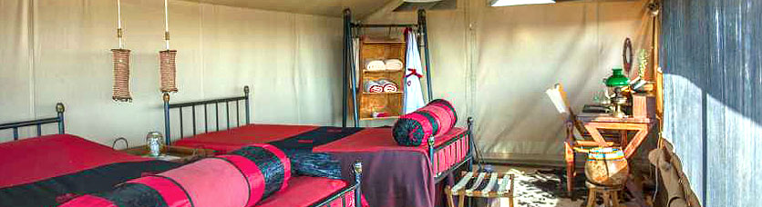 Wohnen in der weiten Svanne in einem komfortablen Zelt