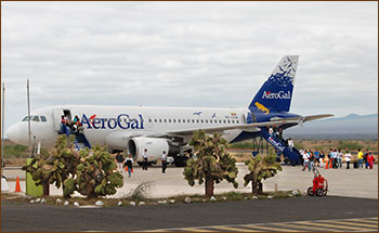 Flug nach Galapagos Flughafen Baltra