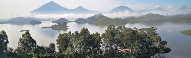 Lodge am Bunyoni See in uganda