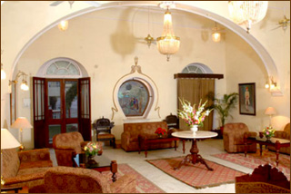 Lobby des Hotel in Jaipur
