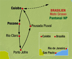 Rundreisekarte Pantanal