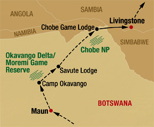 Botswanareise in den Chobe Nationalpark, ins Okavango Delta nach Savute und Moremi