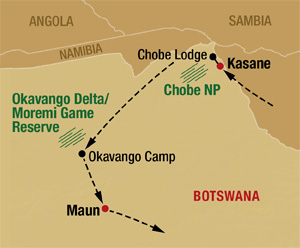 Reisen in das Okavango Delta