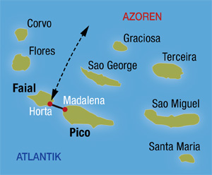 Wale beoabchten in Europa auf der Azoren Insel Pico