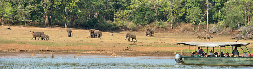 Bootsfahrt auf dem Kabini Fluss im Nagarhole Nationalpark