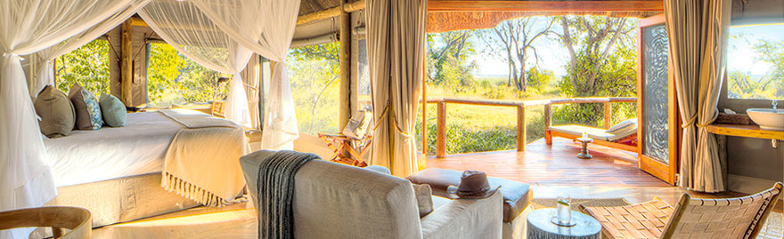 Ausblick über das Okavango Delta in Botswana