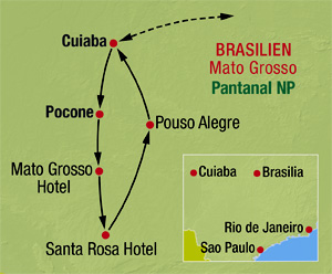 Reiseverlauf Pantanal