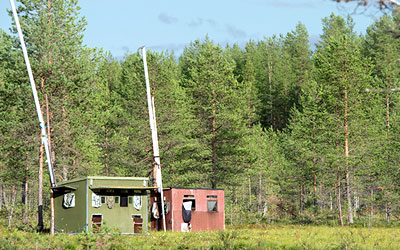 finnische Waldregion in Nordkarelien an der russischen Grenze