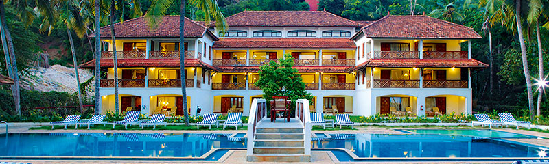 Hotel am Strand von Kerala mit Meerblick