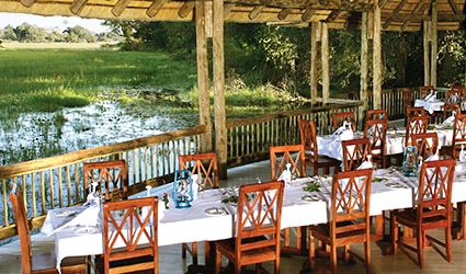 Abendessen mit Blick über das Delta