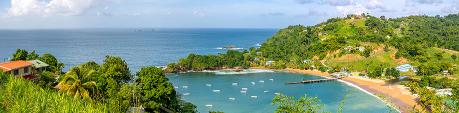 Der Pigeon Point auf Tobago – ein perfekter karibischer Strand, palmenbewachsen und weißer Sand