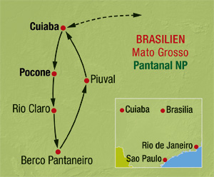 Rundreisekarte Pantanal