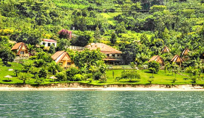 direkte Lage am Ufer des Kivu-Sees