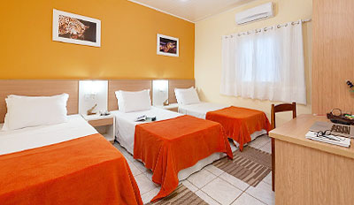 Pantanal Unterkunft mit Dreibettzimmer - also mit 3 getrennten einzelnen Betten