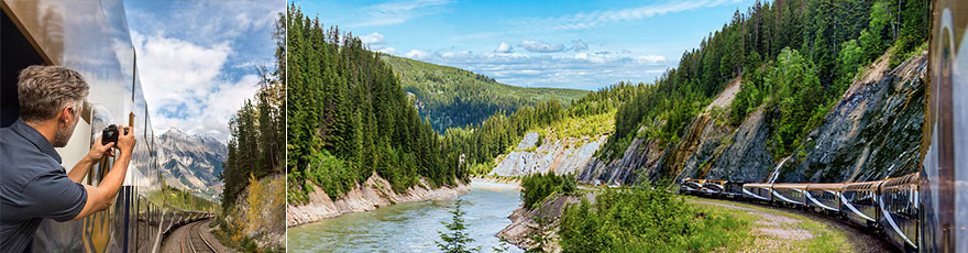 Zugfahrt mit dem preisgekrönten Rocky Mountaineer Train durch British Columbia und die kanadischen Rockies