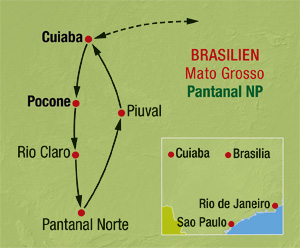 Rundreisekarte Pantanal