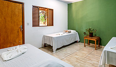 Zimmer der Lodge an der Grenze zum südlichen Pantanal bei Porto Jofre