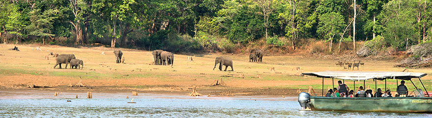 Bootsfahrt auf dem Kabini Fluss im Nagarhole Nationalpark