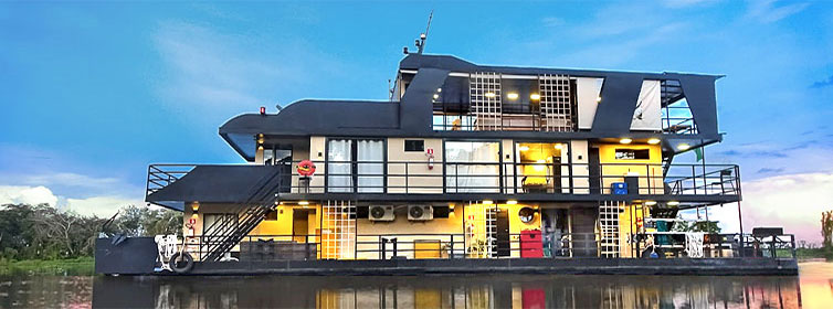 unser Hausboot im Pantanal auf der Rio Cuiaba